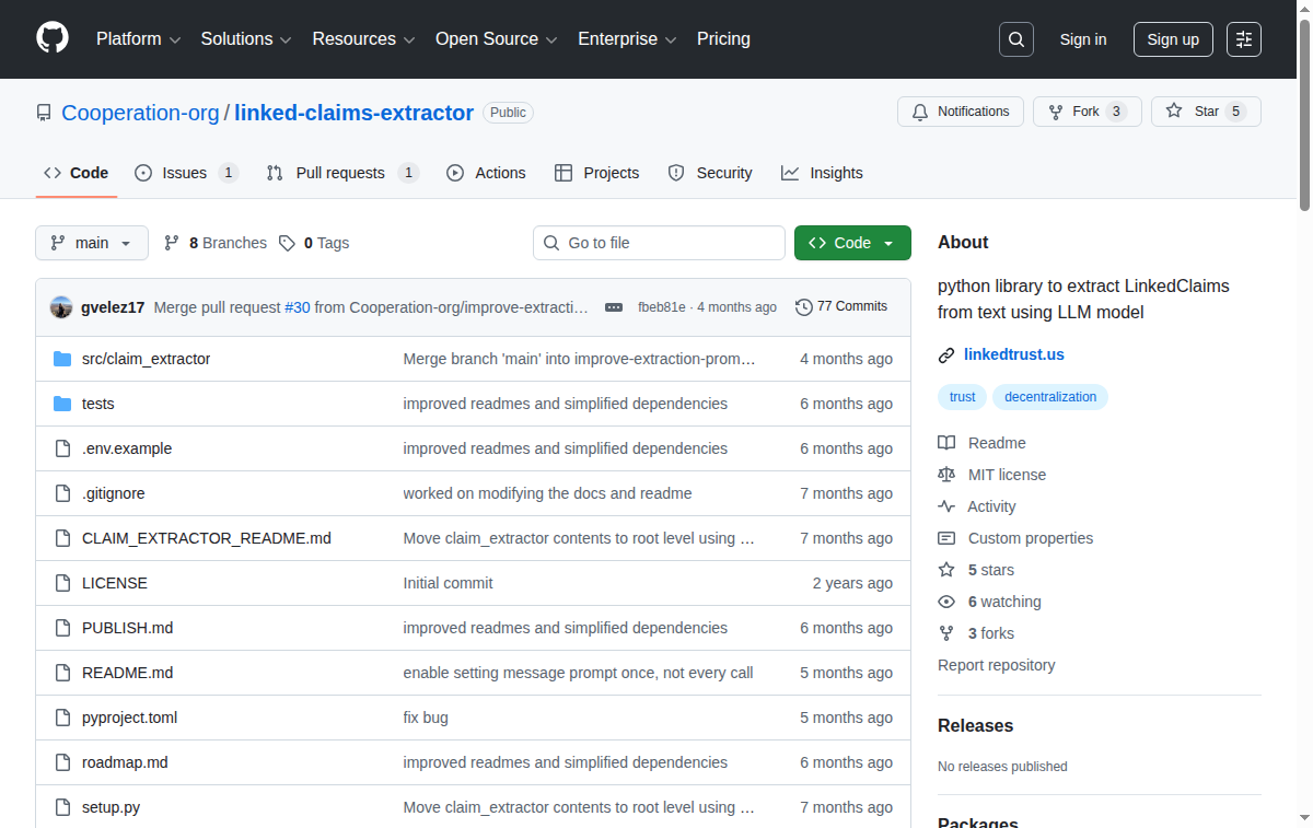 Linked Claims Extractor