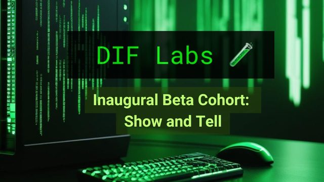 DIF Labs Inaugural Beta Cohort: Show and Tell